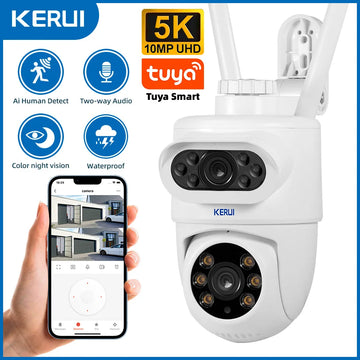 Dual Lens Outdoor WiFi Security Camera – Human Detection