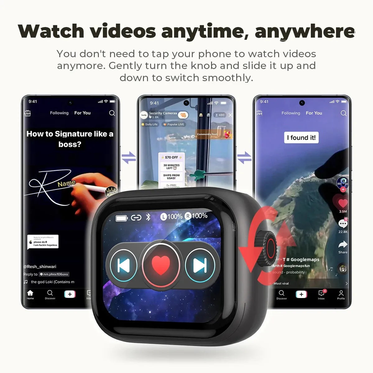HTC Bluetooth Earphones with AI Translator & HD Subtitles - TWS Sports Wireless