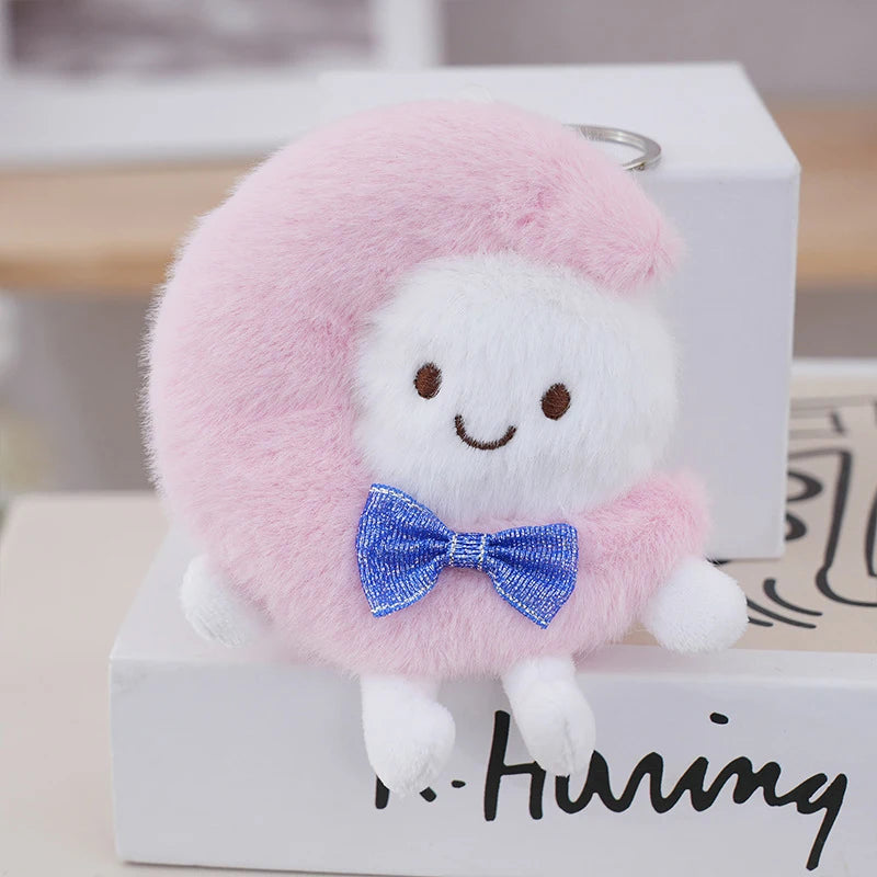 Cute Moon Plush Doll Toys Pendant Keychain Backpack Home Hangings Decoration Gifts