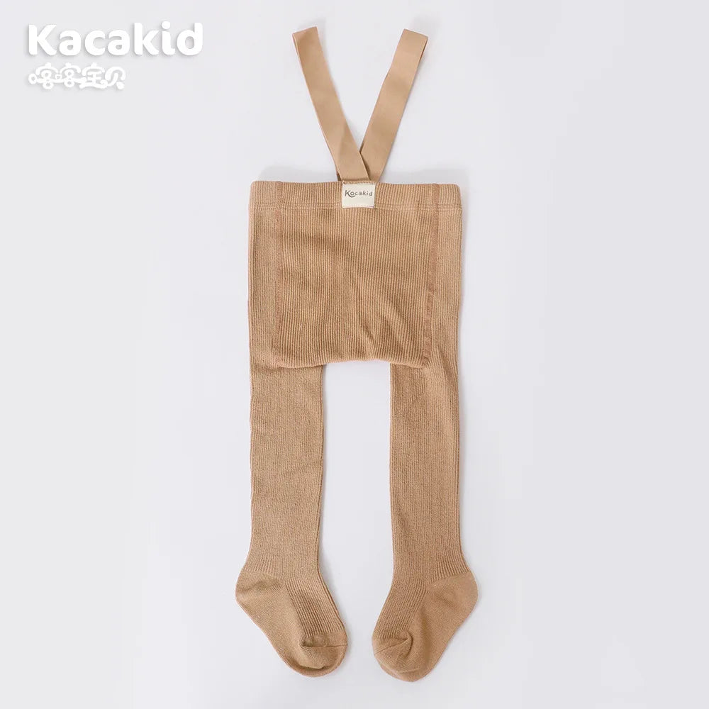 Christmas Baby Knit Suspender Tights 0-24M Infant Toddler High Waist Leggings