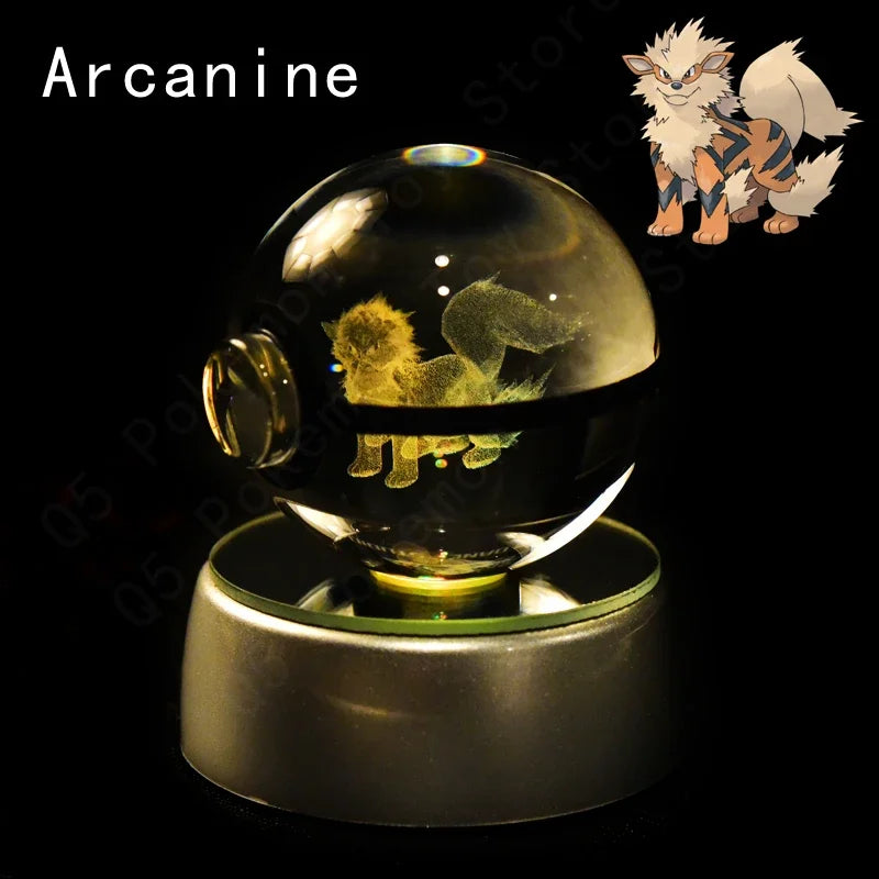 Pokemon Crystal Ball LED Night Light – Anime Lamp
