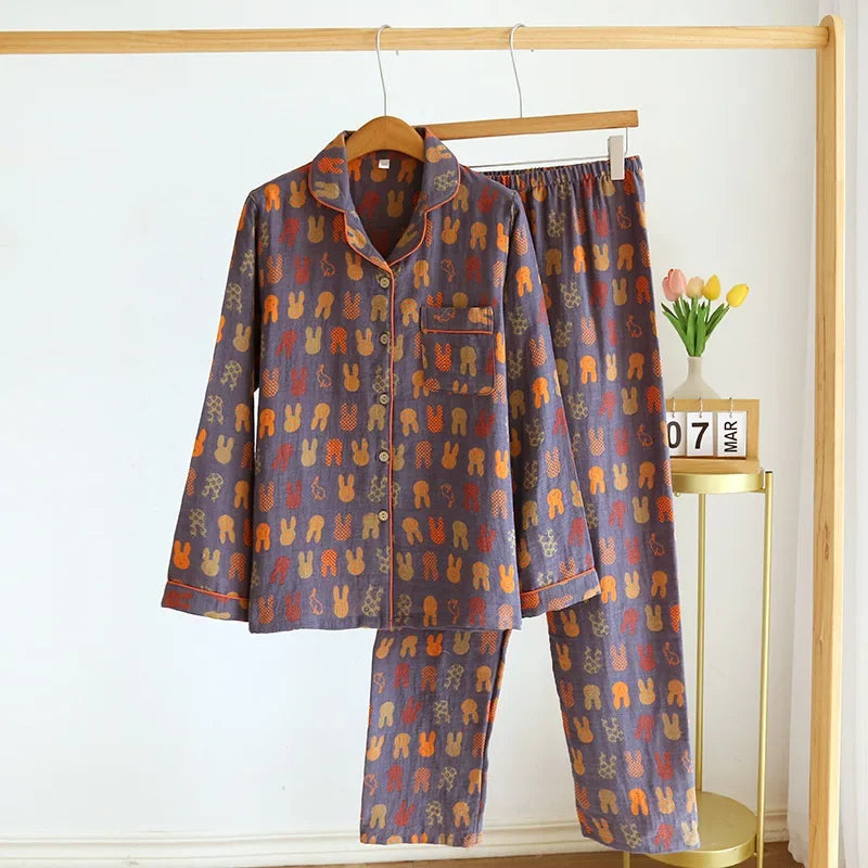 Couple Pajama Set 2026 – Cotton Long Sleeve Pants