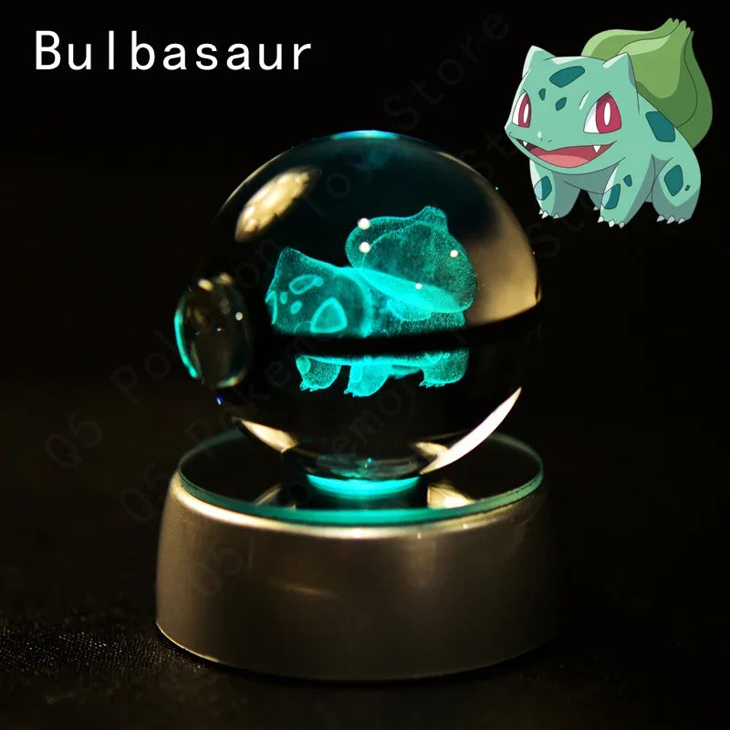 Pokemon Crystal Ball LED Night Light – Anime Lamp