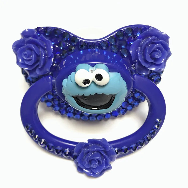 MIYOCAR Handmade Adult Bling Pacifier – Purple Silicone Gem Dummy