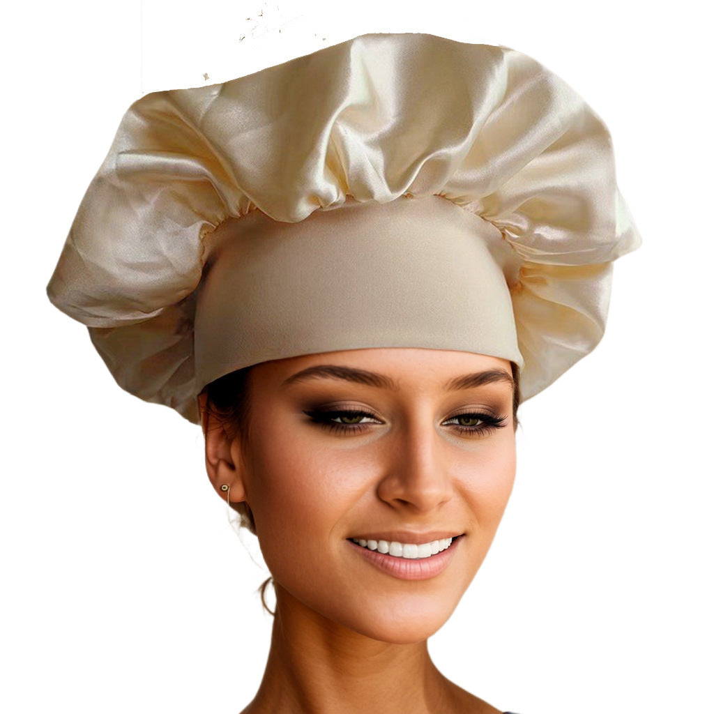 Beauty Hair Care Cap – Wide Brim Elastic Headscarf for Women 🎁 FREE with Hair Brush!