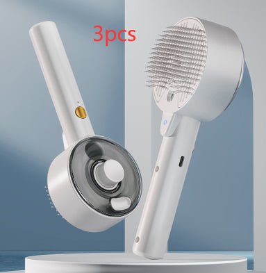 Pet Spray Grooming Comb – UV Sterilization & Mist Brush for Dogs & Cats