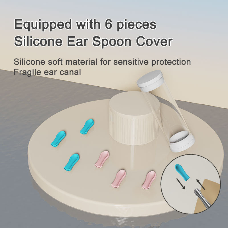 Ear Cleaner with Camera – 1080P HD WiFi Earwax Removal Kit with 6 Silicone Scoops