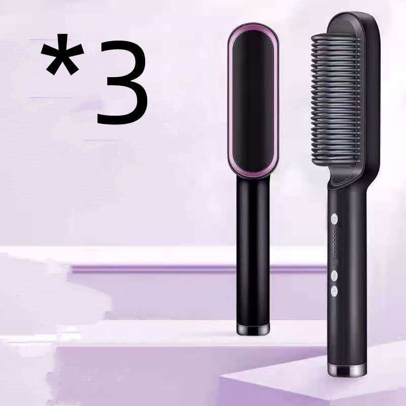 2-in-1 Hair Straightener & Curling Comb – Negative Ion, 10 Heat Settings