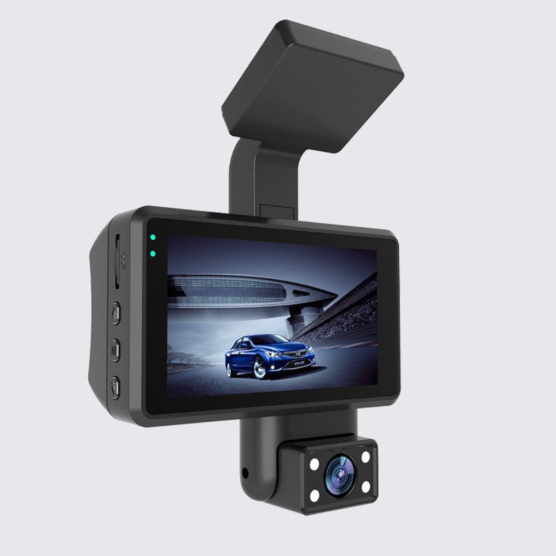1080P HD Dash Cam with Night Vision & Rotatable Lens – Front & Interior Recording