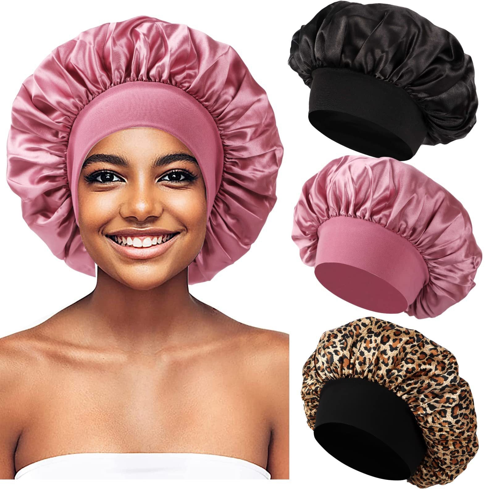 Beauty Hair Care Cap – Wide Brim Elastic Headscarf for Women 🎁 FREE with Hair Brush!