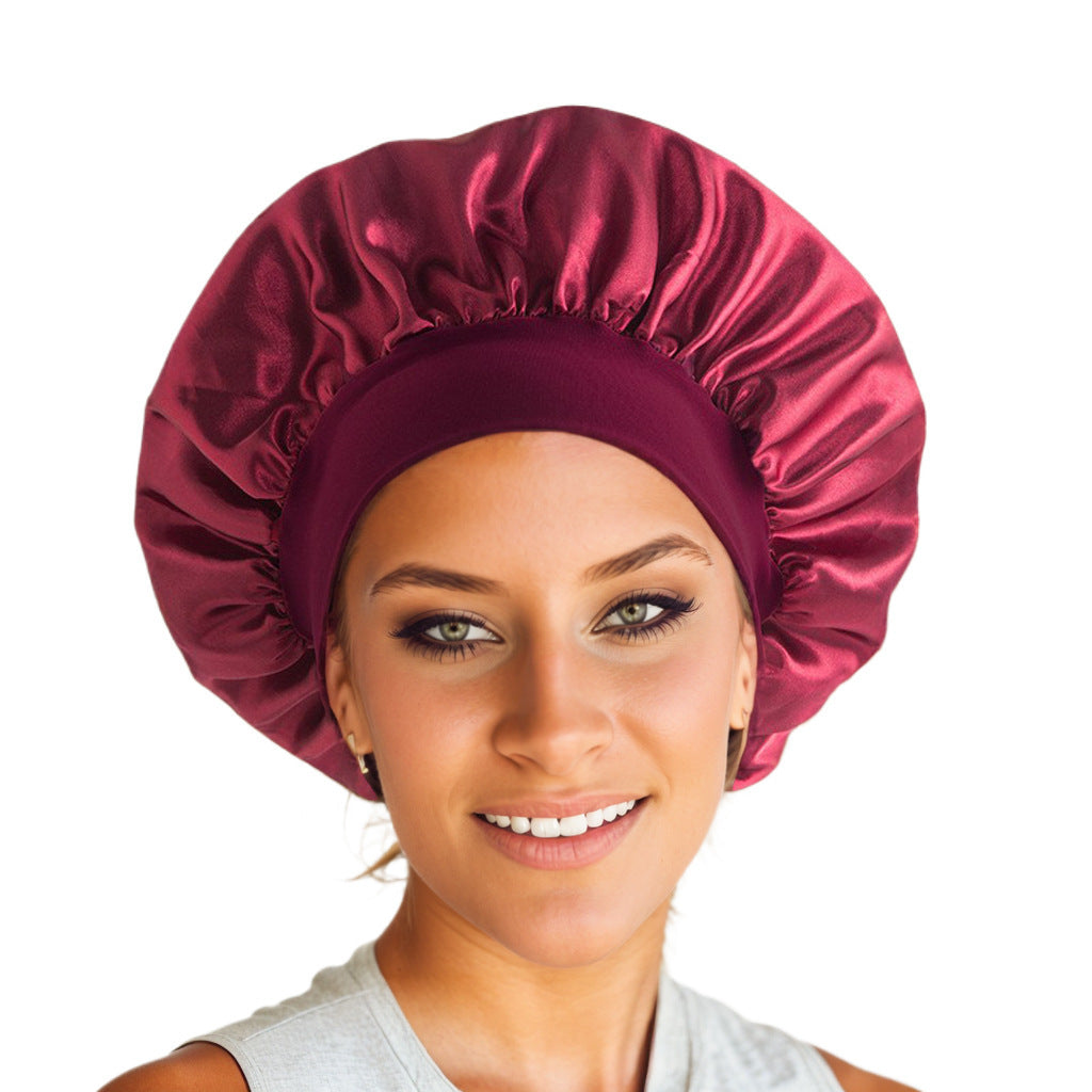 Beauty Hair Care Cap – Wide Brim Elastic Headscarf for Women 🎁 FREE with Hair Brush!