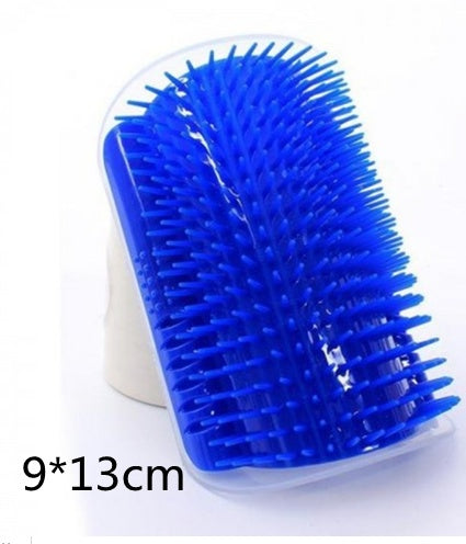 Cat Self-Grooming Wall Corner Brush – Soft Rubber Massage Comb with Catnip
