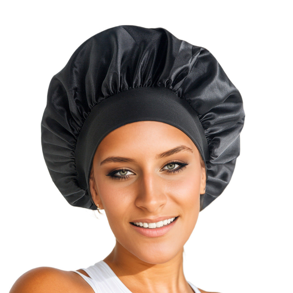 Beauty Hair Care Cap – Wide Brim Elastic Headscarf for Women 🎁 FREE with Hair Brush!