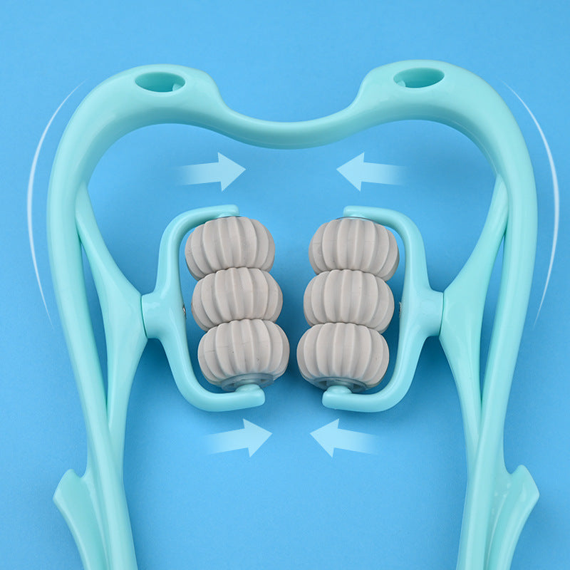 6-Roller Cervical Neck Massager \u2013 Manual Neck, Shoulder & Back Massager